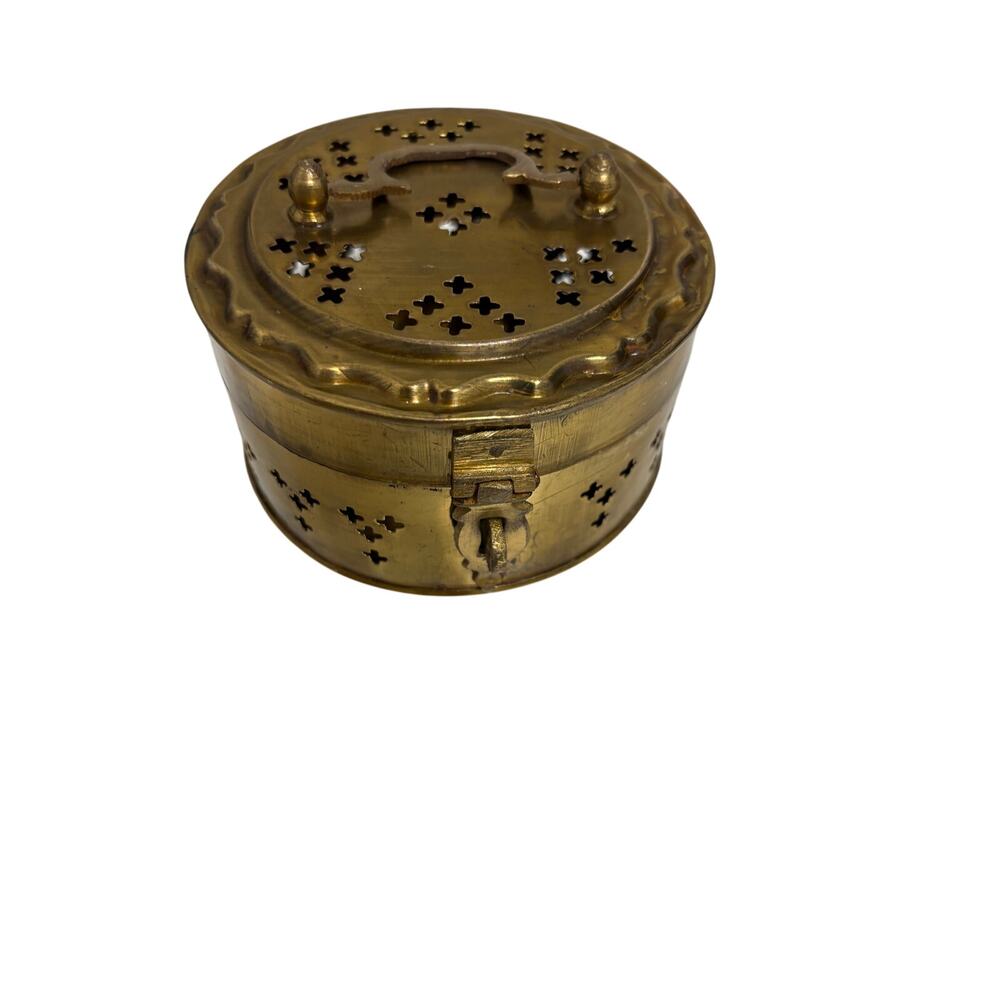 Vintage Brass Cricket Box